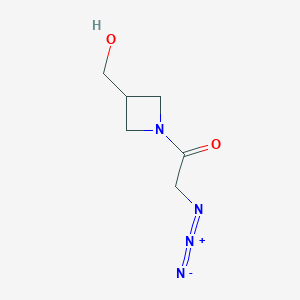 molecular formula C6H10N4O2 B1476707 2-Azido-1-(3-(hydroxymethyl)azetidin-1-yl)ethan-1-one CAS No. 2097955-13-8