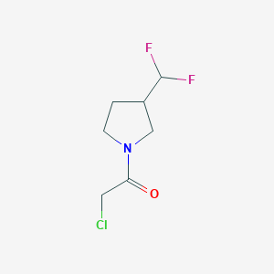 molecular formula C7H10ClF2NO B1476709 2-Chloro-1-(3-(difluoromethyl)pyrrolidin-1-yl)ethan-1-one CAS No. 2098116-67-5