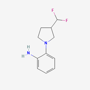 molecular formula C11H14F2N2 B1476710 2-(3-(Difluoromethyl)pyrrolidin-1-yl)aniline CAS No. 2098102-40-8