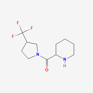 molecular formula C11H17F3N2O B1476712 Piperidin-2-yl(3-(trifluoromethyl)pyrrolidin-1-yl)methanone CAS No. 2097948-45-1