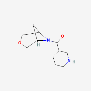 molecular formula C11H18N2O2 B1476714 (3-Oxa-6-azabicyclo[3.1.1]heptan-6-yl)(piperidin-3-yl)methanone CAS No. 2098122-48-4