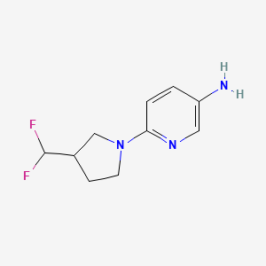 molecular formula C10H13F2N3 B1476721 6-(3-(Difluoromethyl)pyrrolidin-1-yl)pyridin-3-amine CAS No. 2097978-64-6