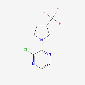 molecular formula C9H9ClF3N3 B1476726 2-Chloro-3-(3-(trifluoromethyl)pyrrolidin-1-yl)pyrazine CAS No. 1882155-67-0