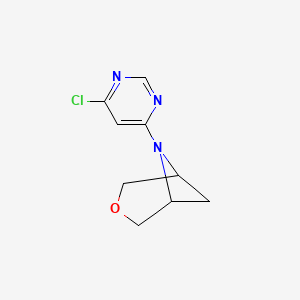 molecular formula C9H10ClN3O B1476727 6-(6-Chloropyrimidin-4-yl)-3-oxa-6-azabicyclo[3.1.1]heptane CAS No. 2097954-92-0