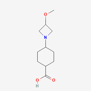 molecular formula C11H19NO3 B1476730 4-(3-Methoxyazetidin-1-yl)cyclohexane-1-carboxylic acid CAS No. 2092249-79-9