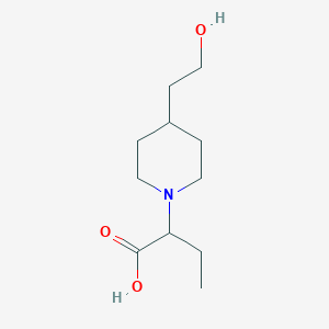 molecular formula C11H21NO3 B1476743 2-(4-(2-Hydroxyethyl)piperidin-1-yl)butanoic acid CAS No. 1999055-08-1