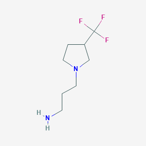 molecular formula C8H15F3N2 B1476744 3-(3-(三氟甲基)吡咯烷-1-基）丙-1-胺 CAS No. 1865100-71-5
