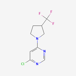 molecular formula C9H9ClF3N3 B1476746 4-Chloro-6-(3-(trifluoromethyl)pyrrolidin-1-yl)pyrimidine CAS No. 1881108-85-5