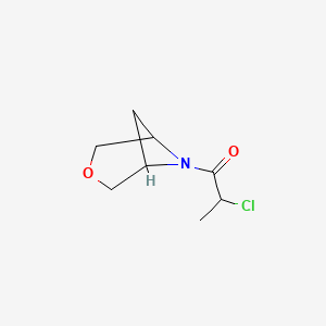 molecular formula C8H12ClNO2 B1476750 1-(3-Oxa-6-azabicyclo[3.1.1]heptan-6-yl)-2-chloropropan-1-one CAS No. 2098036-19-0