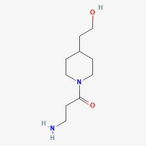 molecular formula C10H20N2O2 B1476754 3-Amino-1-(4-(2-hydroxyethyl)piperidin-1-yl)propan-1-one CAS No. 1996190-97-6