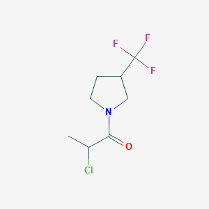 molecular formula C8H11ClF3NO B1476757 2-Chloro-1-(3-(trifluoromethyl)pyrrolidin-1-yl)propan-1-one CAS No. 1865160-22-0