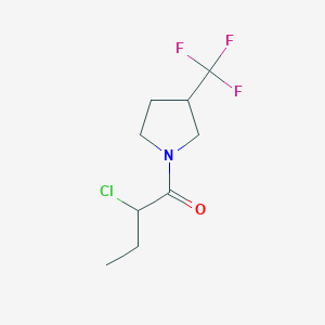 molecular formula C9H13ClF3NO B1476758 2-氯-1-(3-(三氟甲基)吡咯烷-1-基)丁烷-1-酮 CAS No. 2092093-14-4