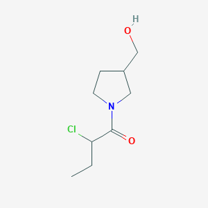 molecular formula C9H16ClNO2 B1476760 2-Chloro-1-(3-(hydroxymethyl)pyrrolidin-1-yl)butan-1-one CAS No. 2092286-87-6