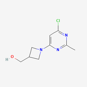 molecular formula C9H12ClN3O B1476764 (1-(6-氯-2-甲基嘧啶-4-基)氮杂环丁-3-基)甲醇 CAS No. 2092722-42-2