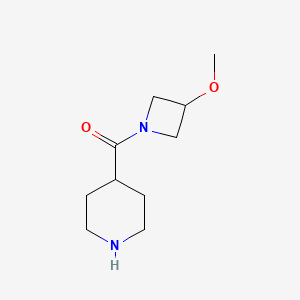 molecular formula C10H18N2O2 B1476765 (3-Methoxyazetidin-1-yl)(piperidin-4-yl)methanone CAS No. 1864187-63-2