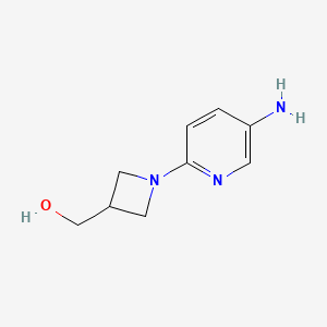 molecular formula C9H13N3O B1476773 (1-(5-Aminopyridin-2-yl)azetidin-3-yl)methanol CAS No. 2092543-63-8