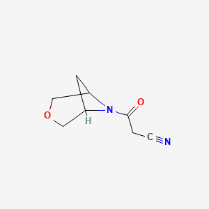 molecular formula C8H10N2O2 B1476775 3-(3-Oxa-6-azabicyclo[3.1.1]heptan-6-yl)-3-oxopropanenitrile CAS No. 2097979-35-4