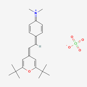 molecular formula C23H32ClNO5 B14767758 (E)-2,6-di-tert-butyl-4-(4-(dimethylamino)styryl)-2H-pyran-2-ylium perchlorate 