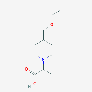 molecular formula C11H21NO3 B1476780 2-(4-(乙氧甲基)哌啶-1-基)丙酸 CAS No. 1849728-48-8
