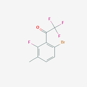 molecular formula C9H5BrF4O B14767818 1-(6-Bromo-2-fluoro-3-methylphenyl)-2,2,2-trifluoroethanone 