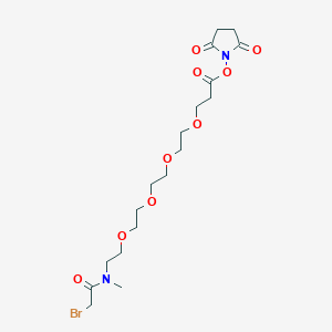 molecular formula C18H29BrN2O9 B14767830 2,5-Dioxopyrrolidin-1-yl 1-bromo-3-methyl-2-oxo-6,9,12,15-tetraoxa-3-azaoctadecan-18-oate 