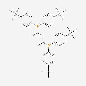 molecular formula C45H62P2 B14767856 Phosphine, [(1S,3S)-1,3-dimethyl-1,3-propanediyl]bis[bis[4-(1,1-dimethylethyl)phenyl]-(9CI) 