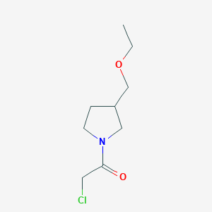 molecular formula C9H16ClNO2 B1476786 2-Chloro-1-(3-(ethoxymethyl)pyrrolidin-1-yl)ethan-1-one CAS No. 1864746-13-3