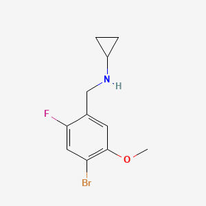 molecular formula C11H13BrFNO B14767879 N-(4-Bromo-2-fluoro-5-methoxybenzyl)cyclopropanamine 