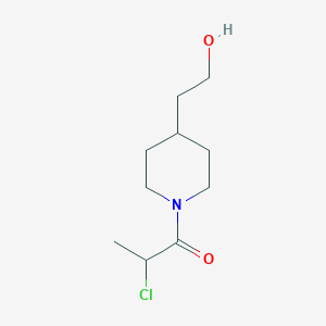 molecular formula C10H18ClNO2 B1476794 2-Chloro-1-(4-(2-hydroxyethyl)piperidin-1-yl)propan-1-one CAS No. 2004702-84-3
