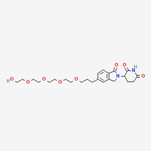 molecular formula C24H34N2O8 B14767964 Phthalimidinoglutarimide-5'-C3-O-PEG4-OH 