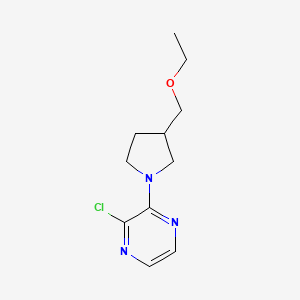 molecular formula C11H16ClN3O B1476798 2-Chloro-3-(3-(ethoxymethyl)pyrrolidin-1-yl)pyrazine CAS No. 2097990-99-1