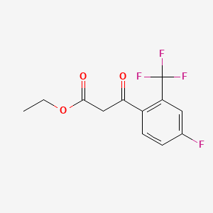 molecular formula C12H10F4O3 B14767984 Ethyl 3-(4-fluoro-2-(trifluoromethyl)phenyl)-3-oxopropanoate 