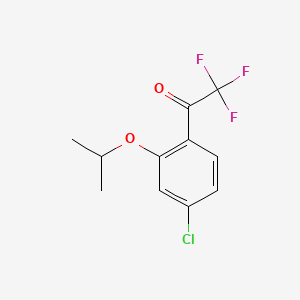 molecular formula C11H10ClF3O2 B14767991 1-(4-Chloro-2-isopropoxyphenyl)-2,2,2-trifluoroethanone 