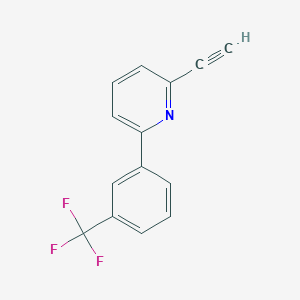 molecular formula C14H8F3N B14767996 2-Ethynyl-6-(3-(trifluoromethyl)phenyl)pyridine 