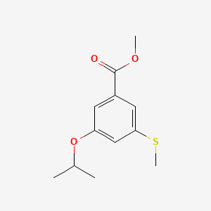 molecular formula C12H16O3S B14768014 Methyl 3-isopropoxy-5-(methylthio)benzoate 