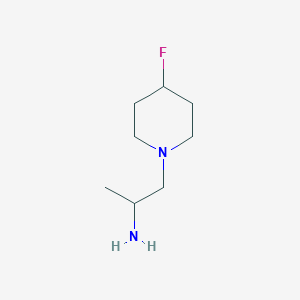 molecular formula C8H17FN2 B14768025 1-(4-Fluoropiperidin-1-yl)propan-2-amine 