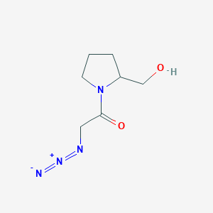 molecular formula C7H12N4O2 B1476803 2-Azido-1-(2-(hydroxymethyl)pyrrolidin-1-yl)ethan-1-one CAS No. 2098078-26-1