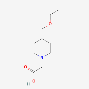 molecular formula C10H19NO3 B1476806 2-(4-(Ethoxymethyl)piperidin-1-yl)acetic acid CAS No. 1859583-46-2
