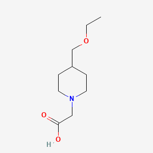 molecular formula C10H19NO3 B1476806 2-(4-(乙氧甲基)哌啶-1-基)乙酸 CAS No. 1859583-46-2