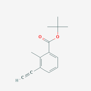 molecular formula C14H16O2 B14768083 tert-Butyl 3-ethynyl-2-methylbenzoate 