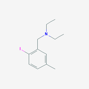 molecular formula C12H18IN B14768117 N-ethyl-N-(2-iodo-5-methylbenzyl)ethanamine 