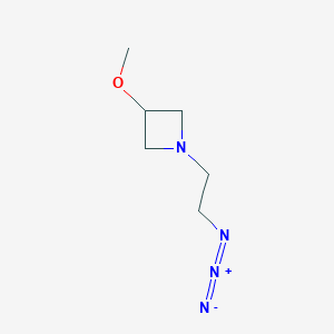 molecular formula C6H12N4O B1476813 1-(2-叠氮乙基)-3-甲氧基氮杂环丁烷 CAS No. 1856108-09-2