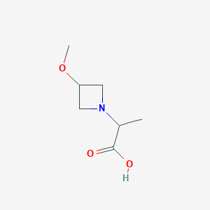 molecular formula C7H13NO3 B1476815 2-(3-Methoxyazetidin-1-yl)propanoic acid CAS No. 1849578-56-8