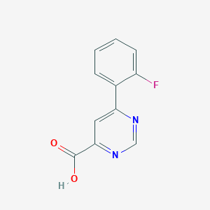 molecular formula C11H7FN2O2 B14768161 6-(2-Fluorophenyl)pyrimidine-4-carboxylic acid 