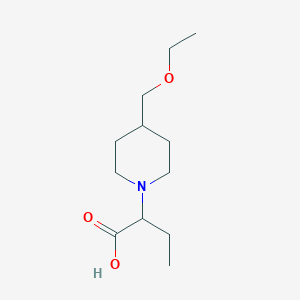 molecular formula C12H23NO3 B1476818 2-(4-(乙氧甲基)哌啶-1-基)丁酸 CAS No. 2097955-17-2