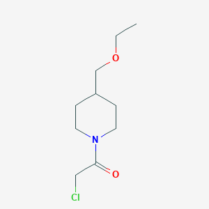 molecular formula C10H18ClNO2 B1476820 2-氯-1-(4-(乙氧基甲基)哌啶-1-基)乙انون CAS No. 2097990-76-4