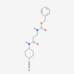 molecular formula C19H24N2O3 B14768217 Benzyl (3-(((1r,4r)-4-ethynylcyclohexyl)amino)-3-oxopropyl)carbamate 