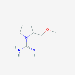 molecular formula C7H15N3O B1476823 2-(Methoxymethyl)pyrrolidine-1-carboximidamide CAS No. 2098078-92-1