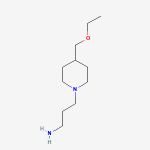 molecular formula C11H24N2O B1476825 3-(4-(乙氧甲基)哌啶-1-基)丙-1-胺 CAS No. 2097979-92-3