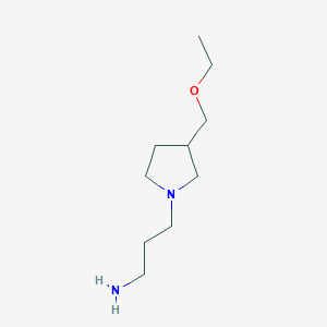 molecular formula C10H22N2O B1476826 3-(3-(Ethoxymethyl)pyrrolidin-1-yl)propan-1-amine CAS No. 2098037-44-4